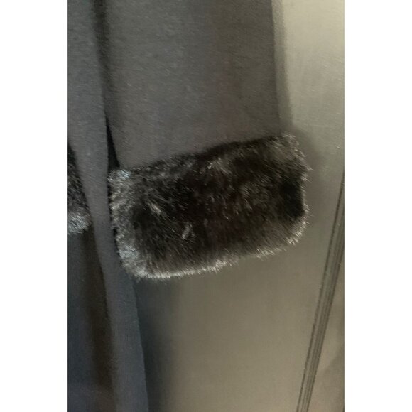 NWT MAX SPORT WOMEN'S CARDIGAN MEDIUM LONG KNIT fur accents pockets - Picture 5 of 7